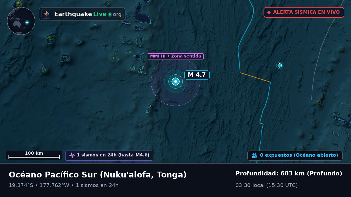 Océano Pacífico Sur (Tonga)