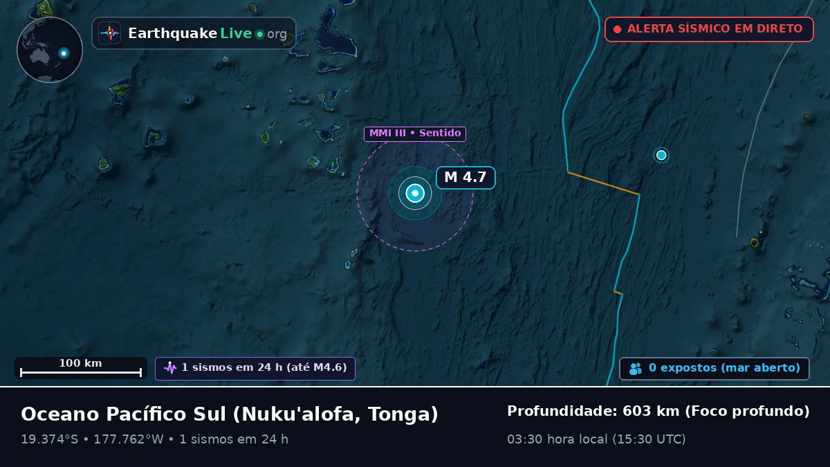 Oceano Pacífico Sul (Tonga)