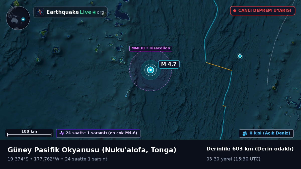 Güney Pasifik Okyanusu (Tonga)