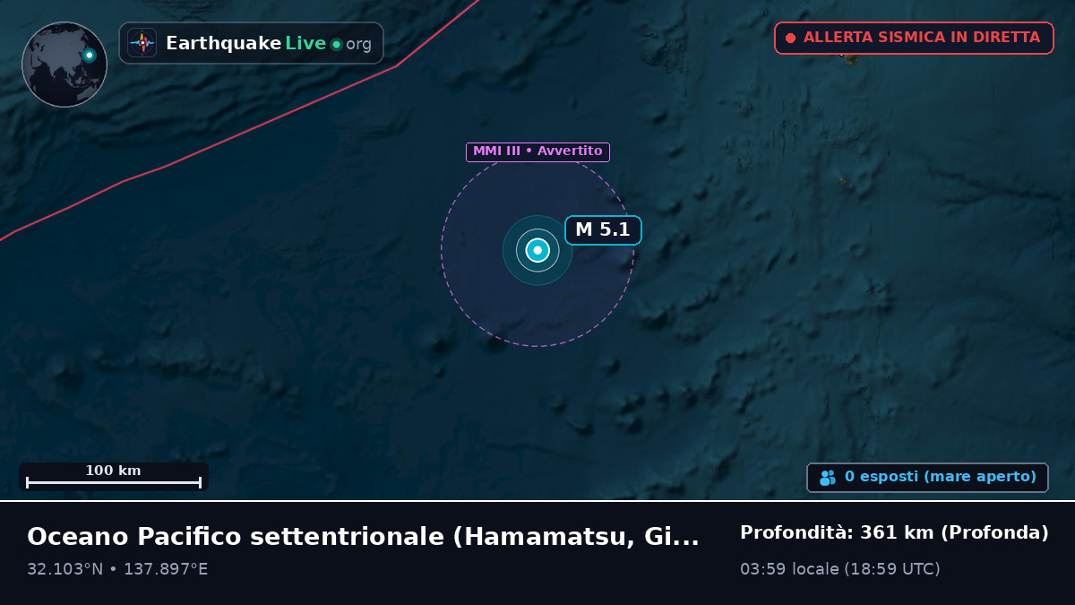 Oceano Pacifico settentrionale (Giappone)