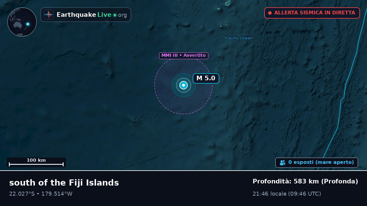 Oceano Pacifico meridionale (Tonga)