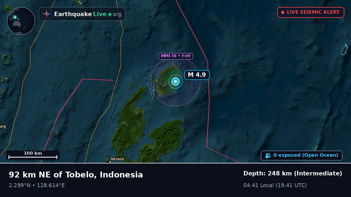 Off the coast of Ternate, Indonesia
