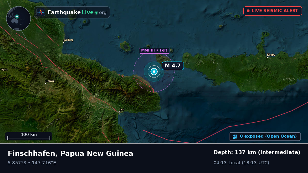 Off the coast of Lae, Papua New Guinea