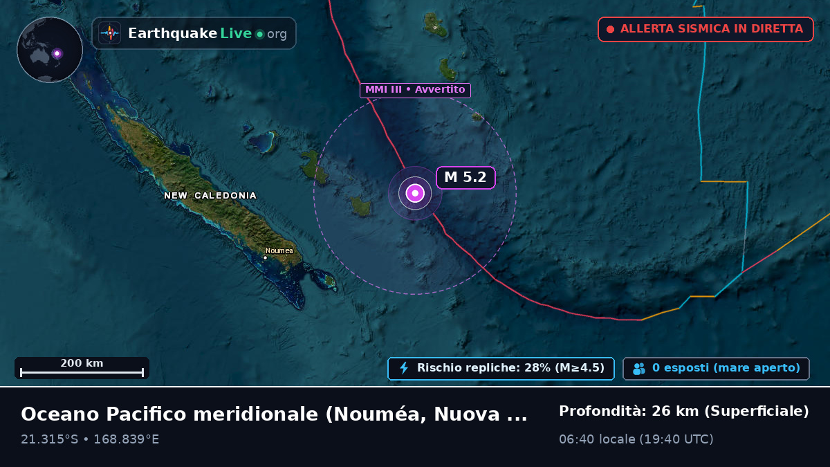 Oceano Pacifico meridionale (Nuova Caledonia)