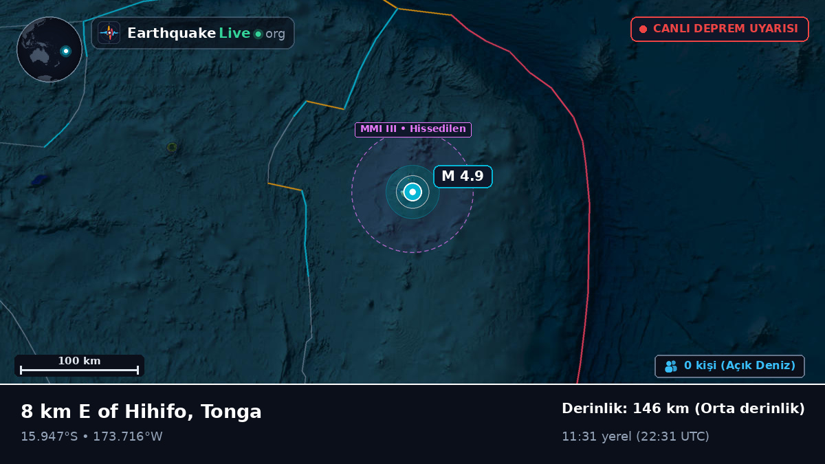 Güney Pasifik Okyanusu (Tonga)
