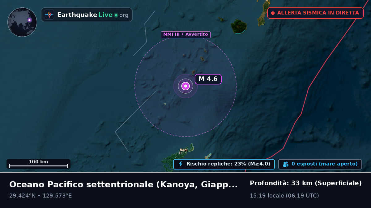 Oceano Pacifico settentrionale (Giappone)