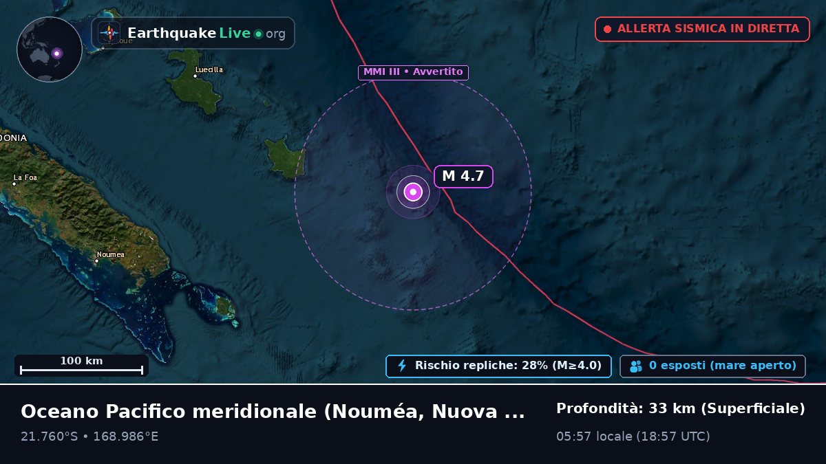 Oceano Pacifico meridionale (Nuova Caledonia)