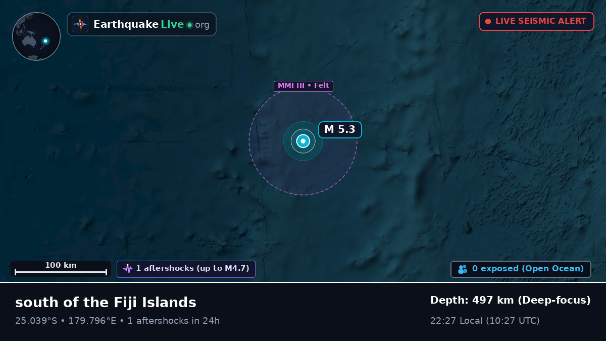 South Pacific Ocean (Kermadec Islands)