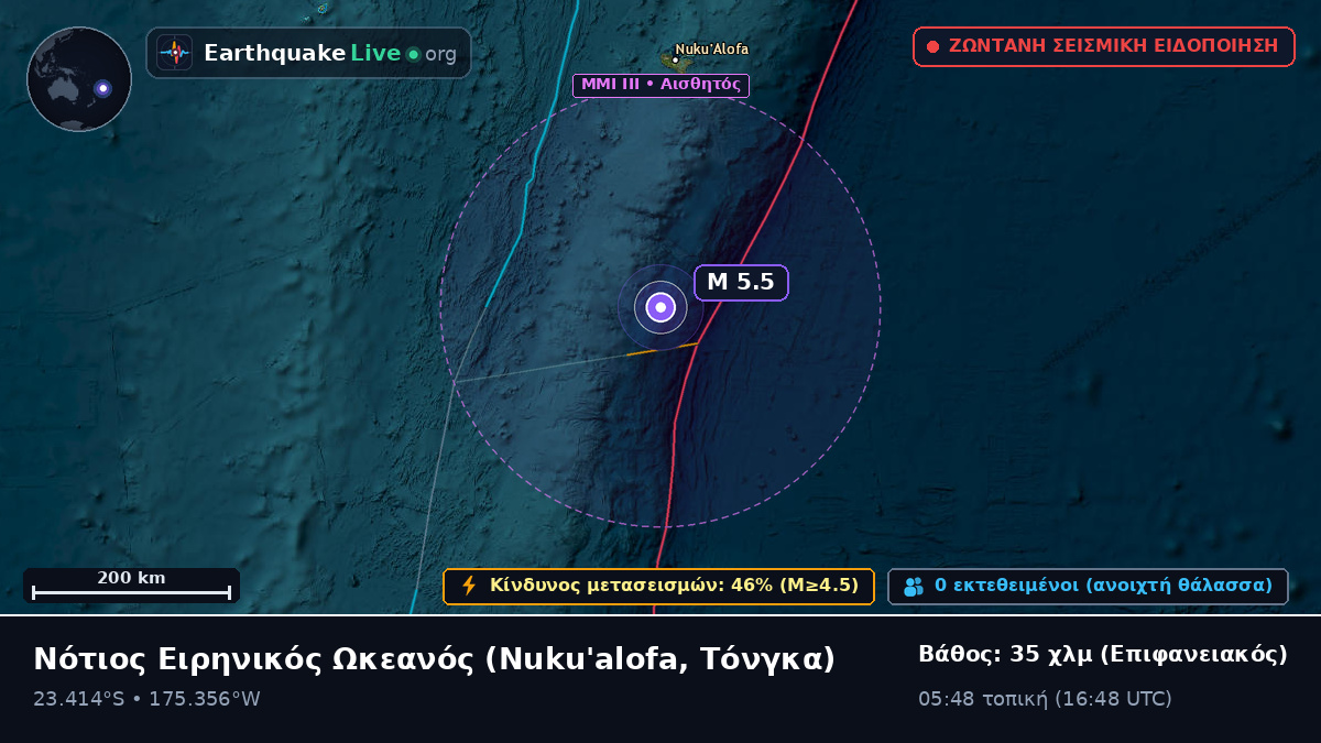 Νότιος Ειρηνικός Ωκεανός (Τόνγκα)