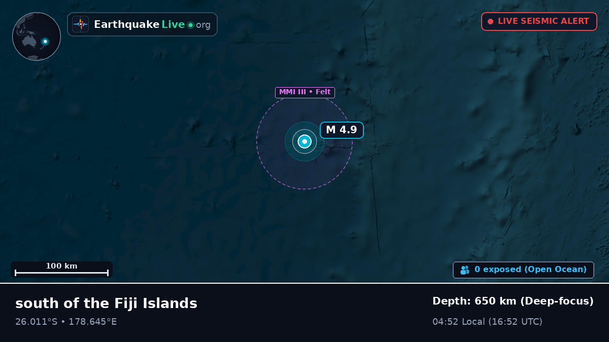 South Pacific Ocean (Kermadec Islands)