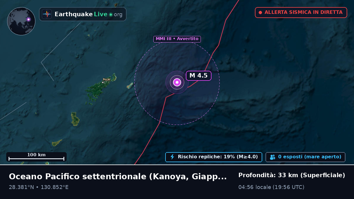 Oceano Pacifico settentrionale (Giappone)