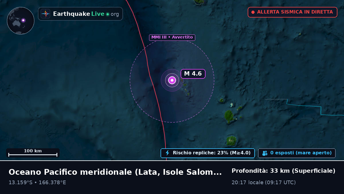Oceano Pacifico meridionale (Isole Salomone)