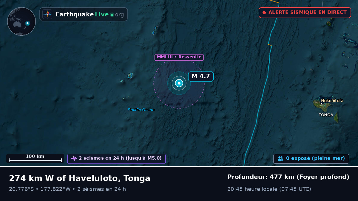 Océan Pacifique Sud (Tonga)