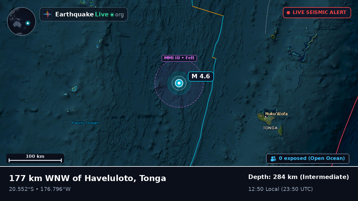 Off the coast of Nuku'alofa, Tonga