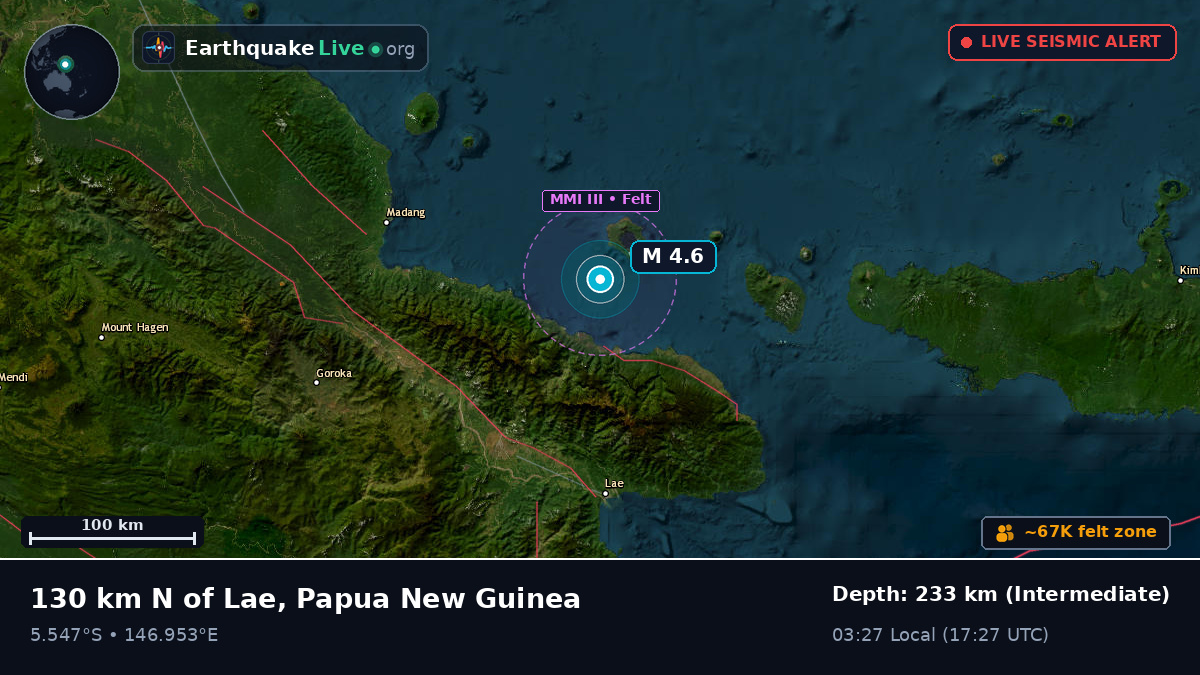 Off the coast of Lae, Papua New Guinea