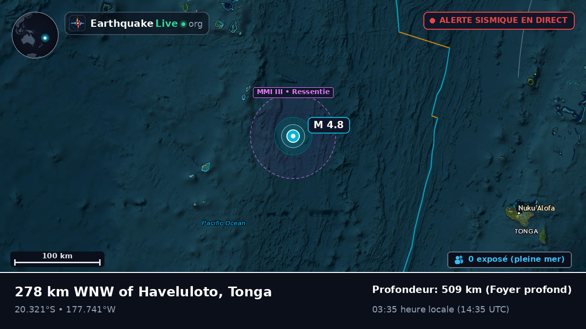 Océan Pacifique Sud (Tonga)