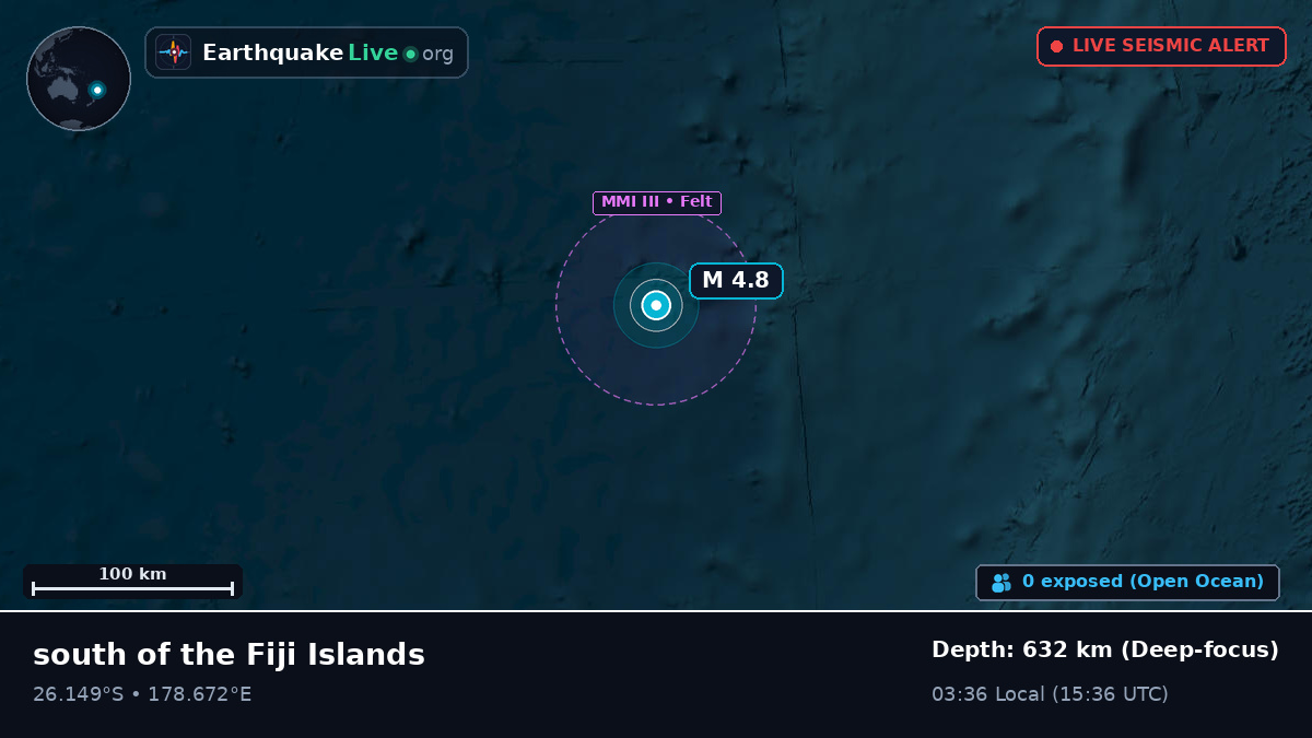 South Pacific Ocean (Kermadec Islands)