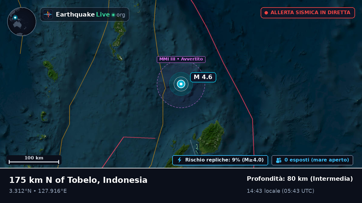 Oceano Pacifico settentrionale (Indonesia)