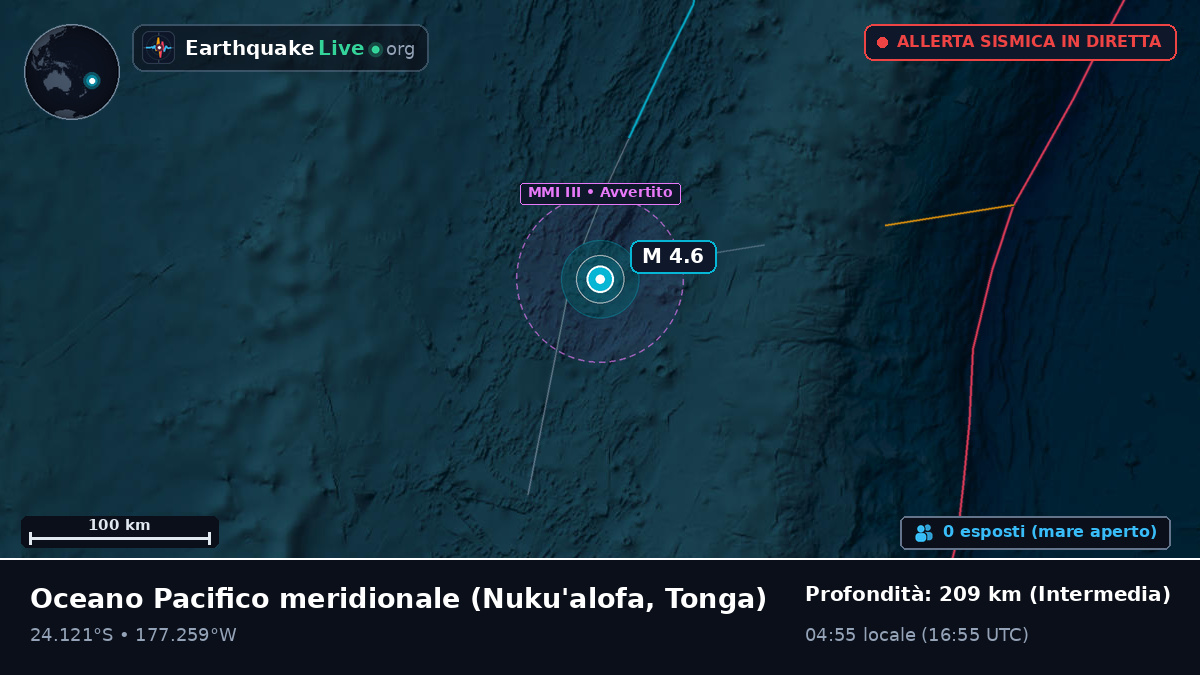 Oceano Pacifico meridionale (Tonga)