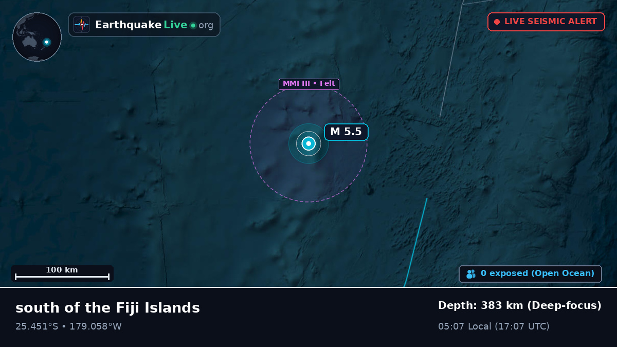 South Pacific Ocean (Kermadec Islands)