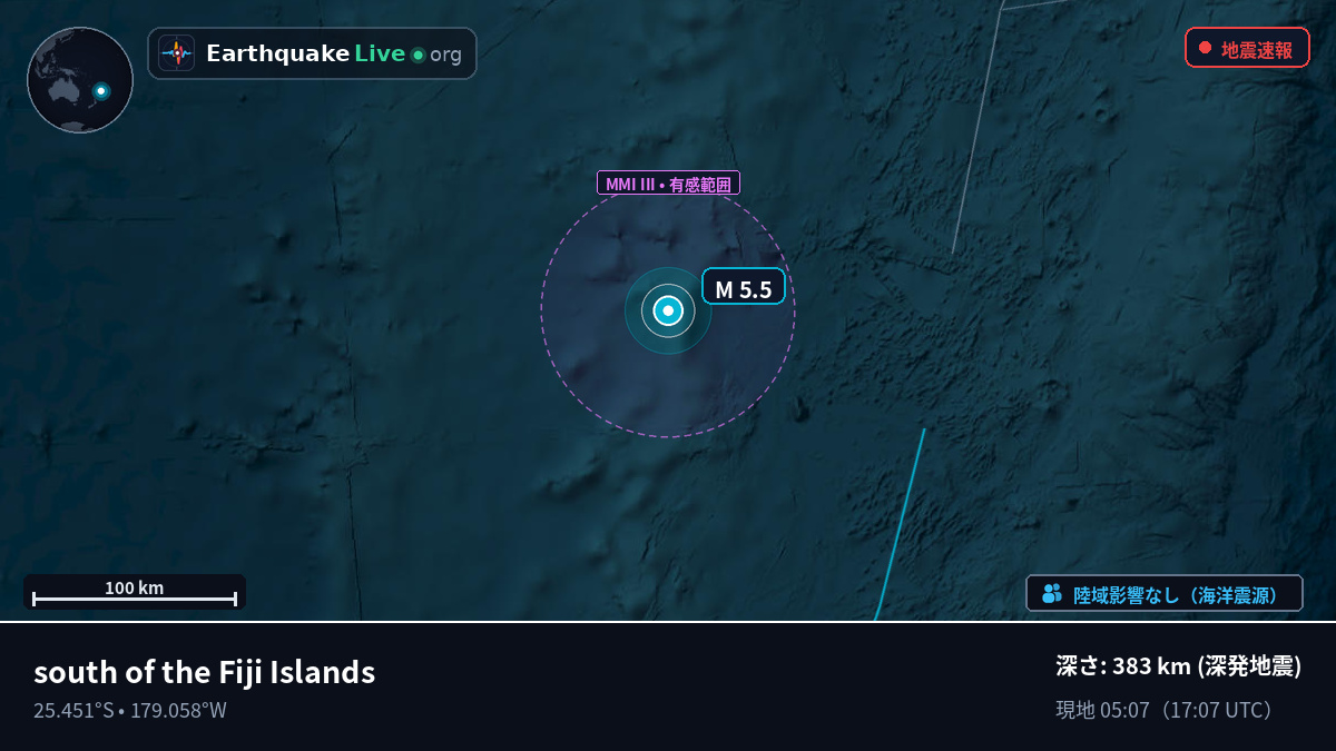 南太平洋 (Kermadec Islands)