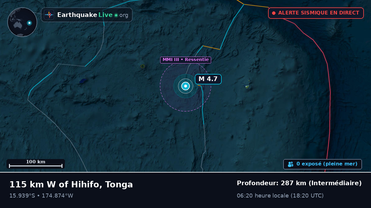 Océan Pacifique Sud (Tonga)
