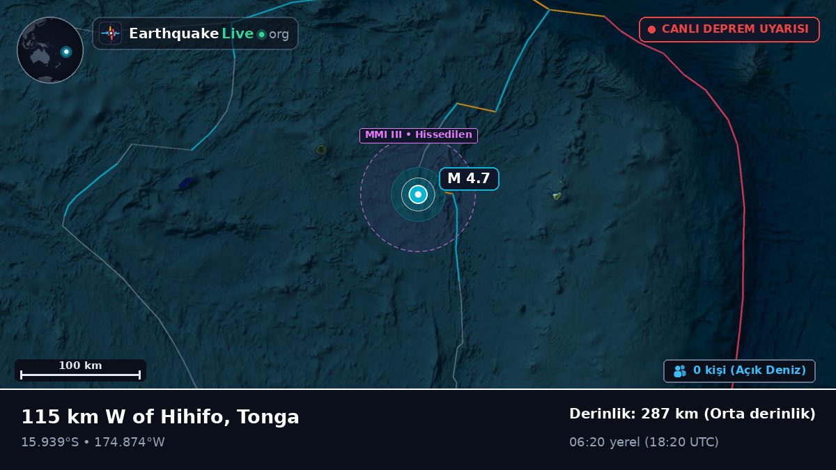 Güney Pasifik Okyanusu (Tonga)