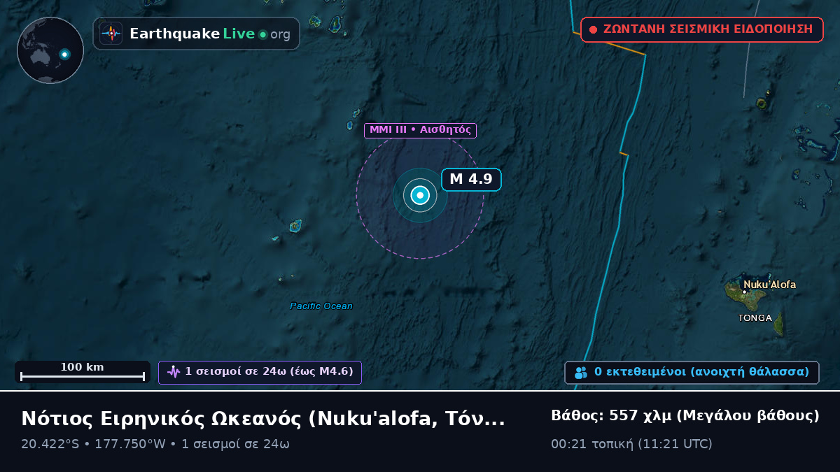 Νότιος Ειρηνικός Ωκεανός (Τόνγκα)