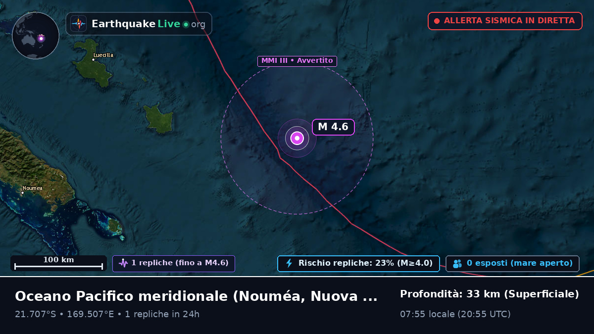 Oceano Pacifico meridionale (Nuova Caledonia)