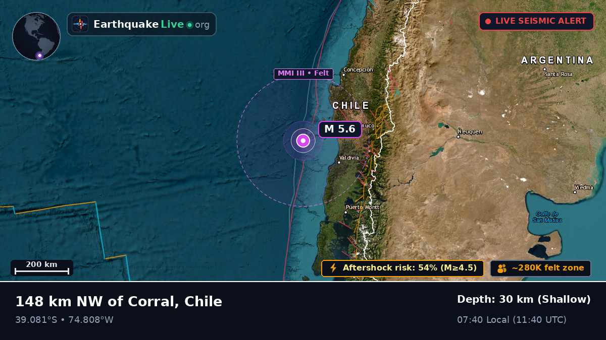 Off the coast of Valdivia, Chile