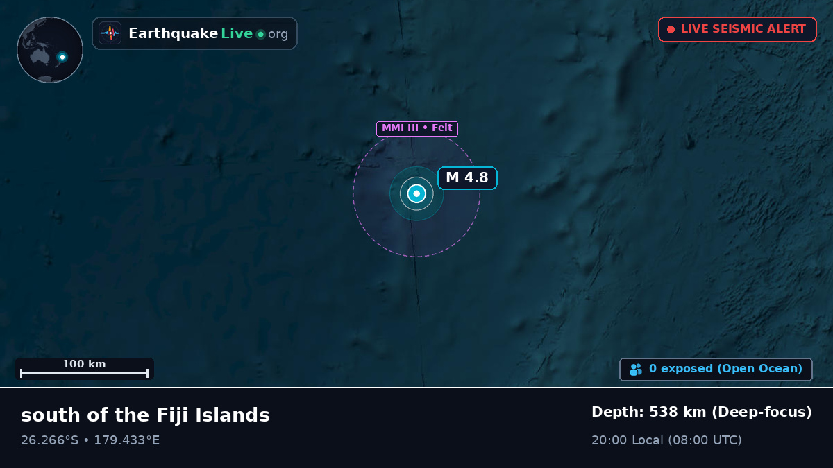 South Pacific Ocean (Kermadec Islands)
