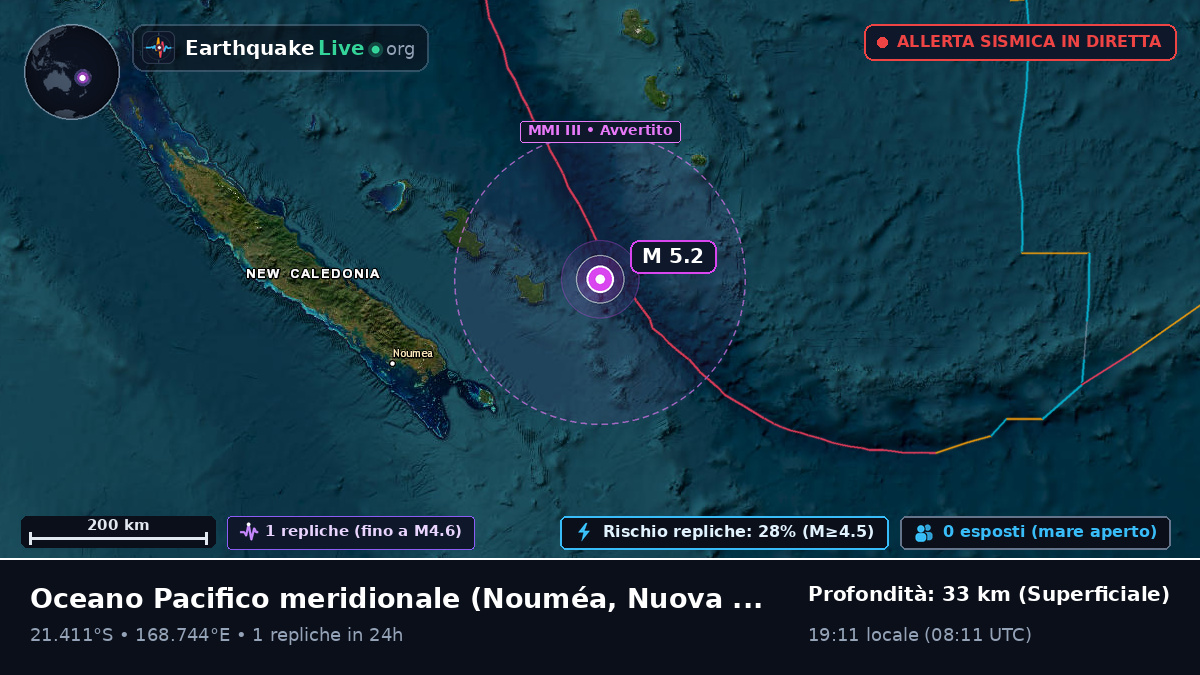 Oceano Pacifico meridionale (Nuova Caledonia)