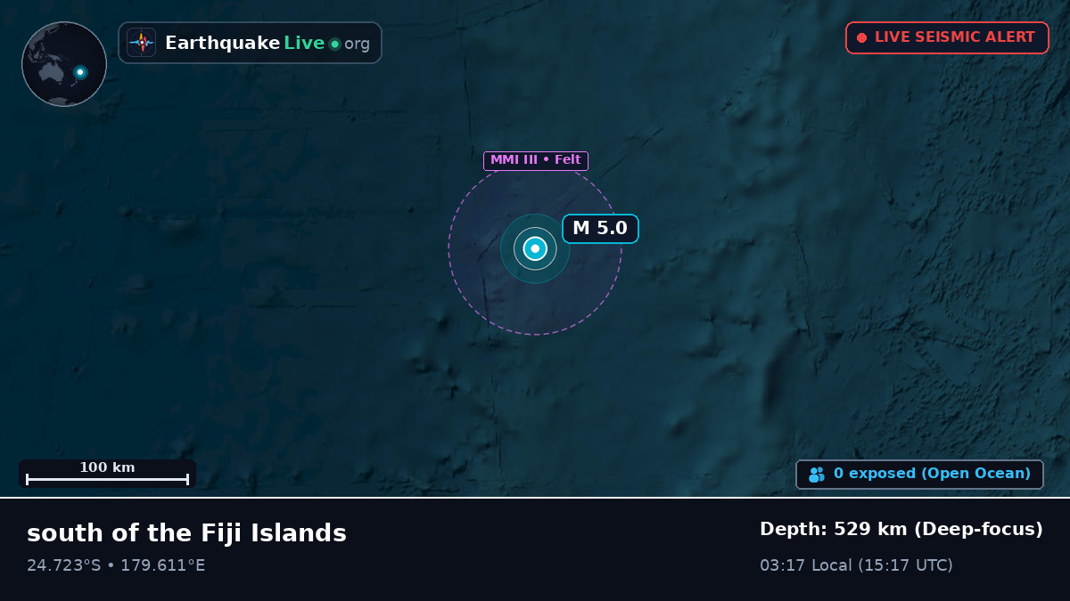 South Pacific Ocean (Kermadec Islands)