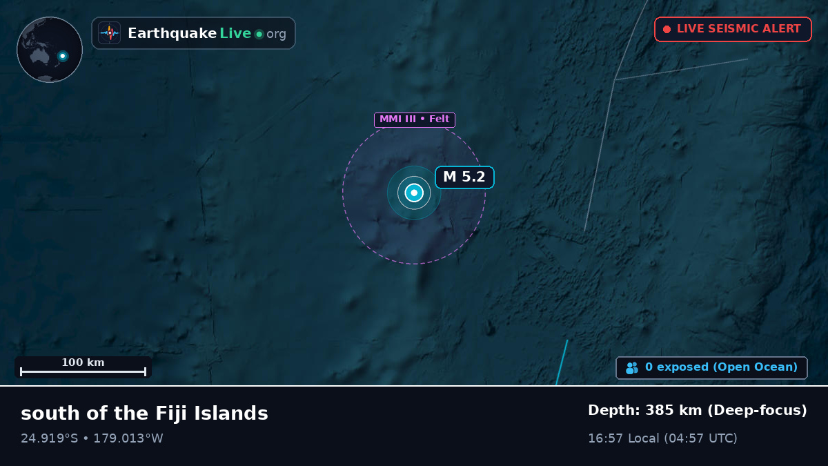 South Pacific Ocean (Kermadec Islands)