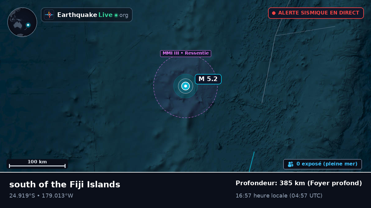 Océan Pacifique Sud (Kermadec Islands)