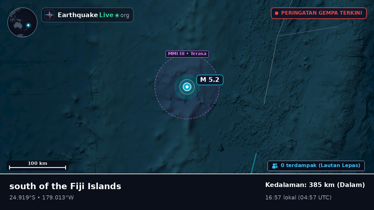 Samudra Pasifik Selatan (Kermadec Islands)