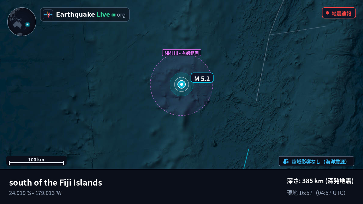 南太平洋 (Kermadec Islands)