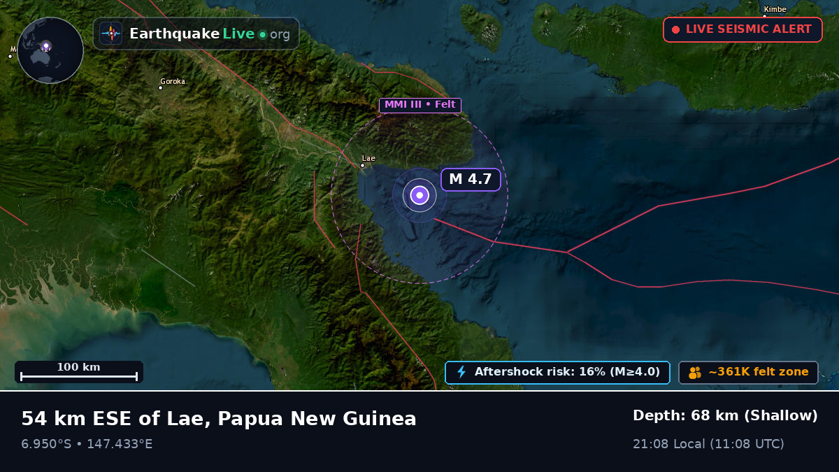 Off the coast of Lae, Papua New Guinea