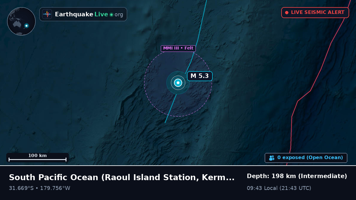 South Pacific Ocean (Kermadec Islands)