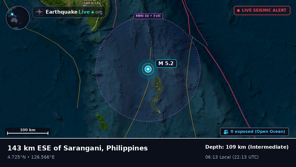 Off the coast of General Santos, Philippines