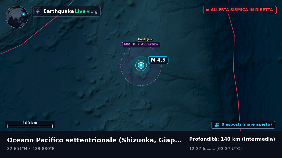 Oceano Pacifico settentrionale (Giappone)