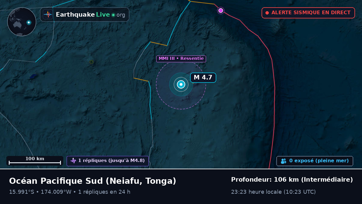 Océan Pacifique Sud (Tonga)