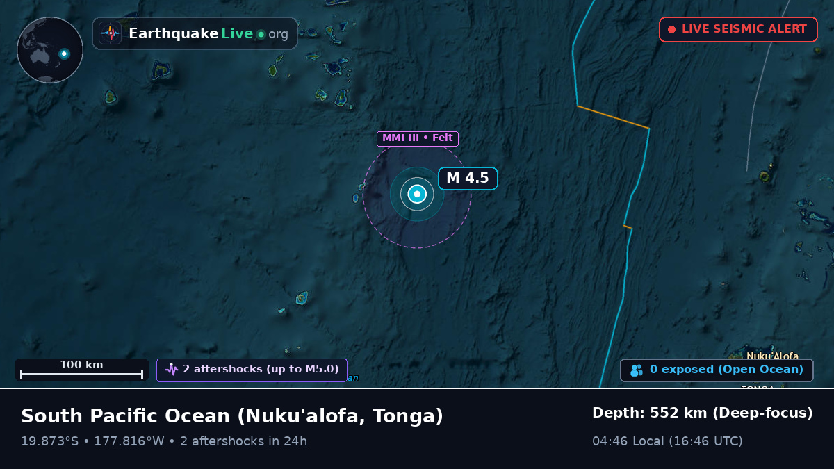 South Pacific Ocean (Tonga)