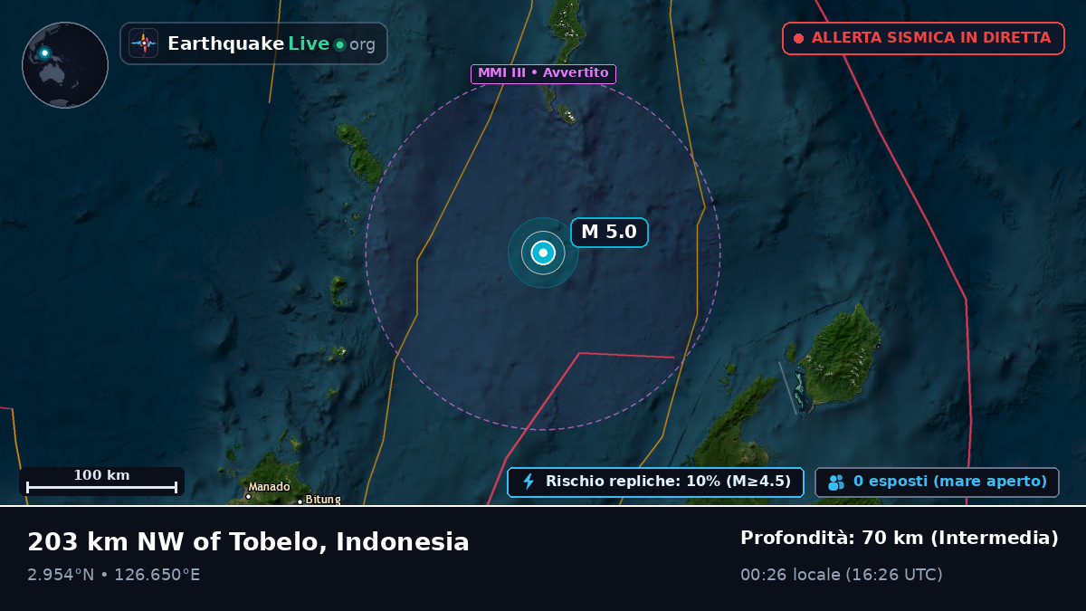Oceano Pacifico settentrionale (Indonesia)