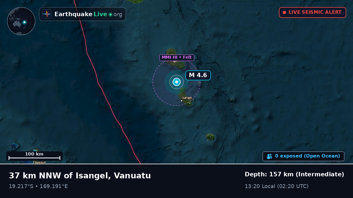 Off the coast of Port Vila, Vanuatu
