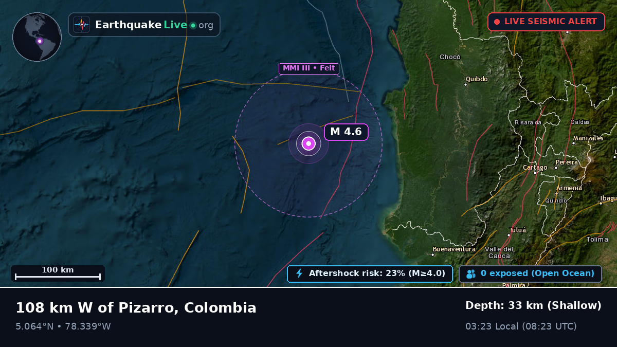 Off the coast of Buenaventura, Colombia