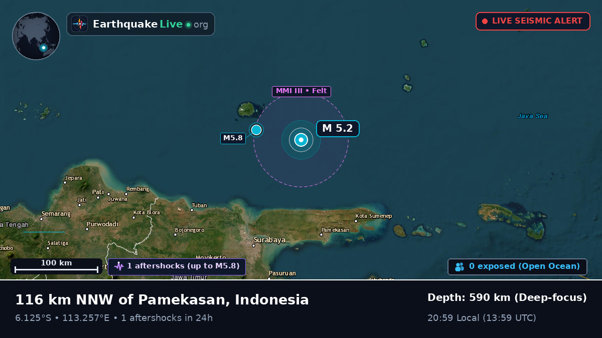 Off the coast of Sumenep, Indonesia