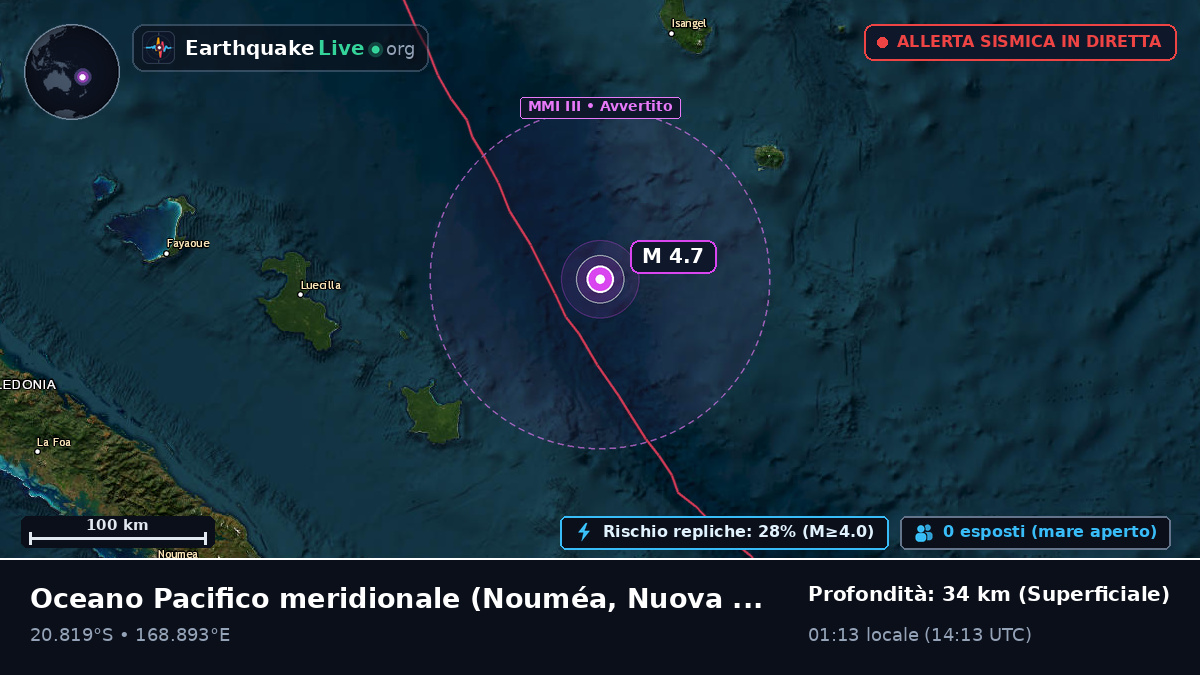 Oceano Pacifico meridionale (Nuova Caledonia)