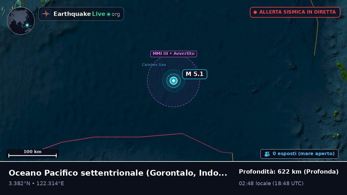 Oceano Pacifico settentrionale (Indonesia)