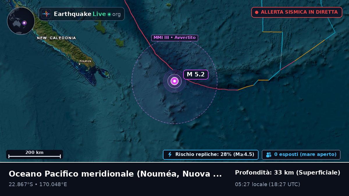 Oceano Pacifico meridionale (Nuova Caledonia)